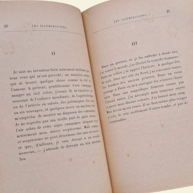 Arthur Rimbaud. Les Illuminations. Une Saison en enfer. Première édition collective (Léon Vanier, Paris, 1891-92)