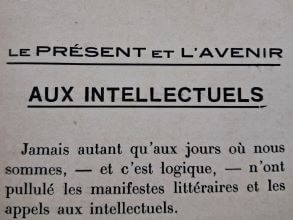 Henri Barbusse. Manifeste aux Intellectuels, 1927