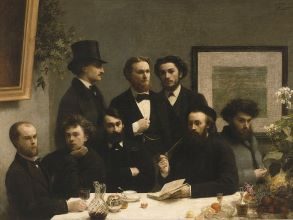 Henri Fantin-Latour. Un coin de table, 1872, Musée d’Orsay (Paul Verlaine et Arthur Rimbaud sont assis à gauche).